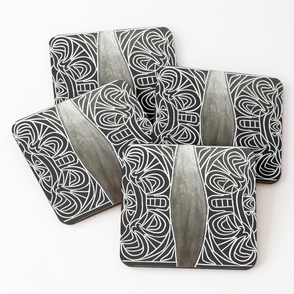 Item preview, Black and White Artwork 8 (with Silver) designed and sold by Bladup.