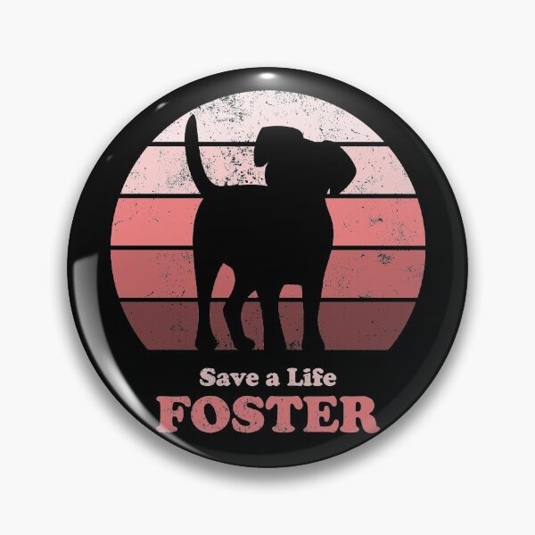 Item preview, Foster Dog Retro Sunset Pink designed and sold by MSwiftDesigns.