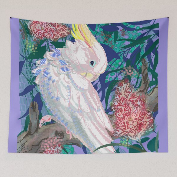 Item preview, Cockatoo in the eucalyptus tree designed and sold by orangerinka.