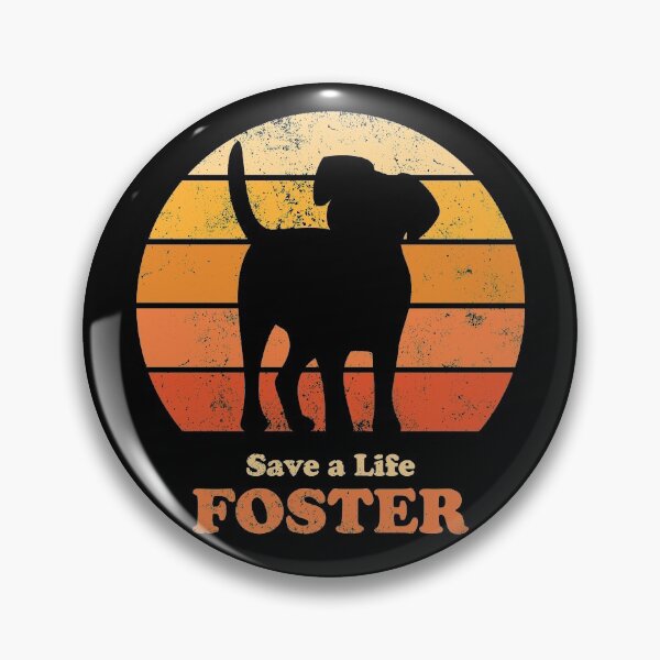 Item preview, Foster Dog Retro Sunset Orange designed and sold by MSwiftDesigns.