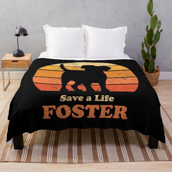Item preview, Foster Dog Retro Sunset Orange designed and sold by MSwiftDesigns.