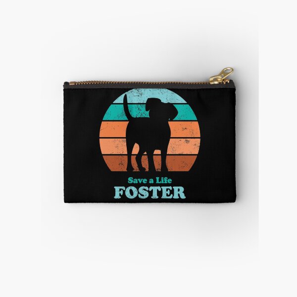 Item preview, Foster Dog Retro Sunset Teal/Orange designed and sold by MSwiftDesigns.