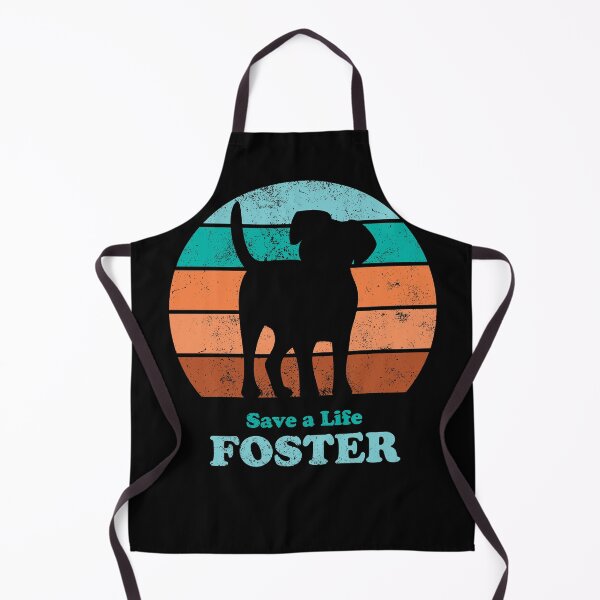 Item preview, Foster Dog Retro Sunset Teal/Orange designed and sold by MSwiftDesigns.
