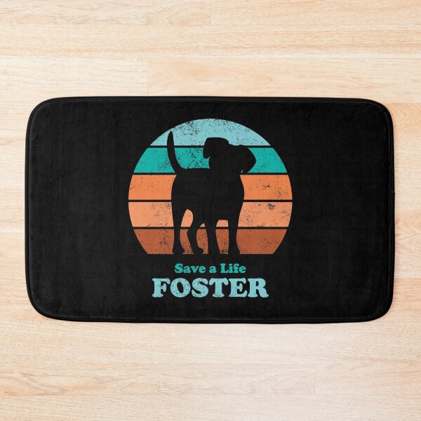 Item preview, Foster Dog Retro Sunset Teal/Orange designed and sold by MSwiftDesigns.