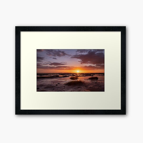 Sunset Hummocks on West Kirby Beach Framed Art Print