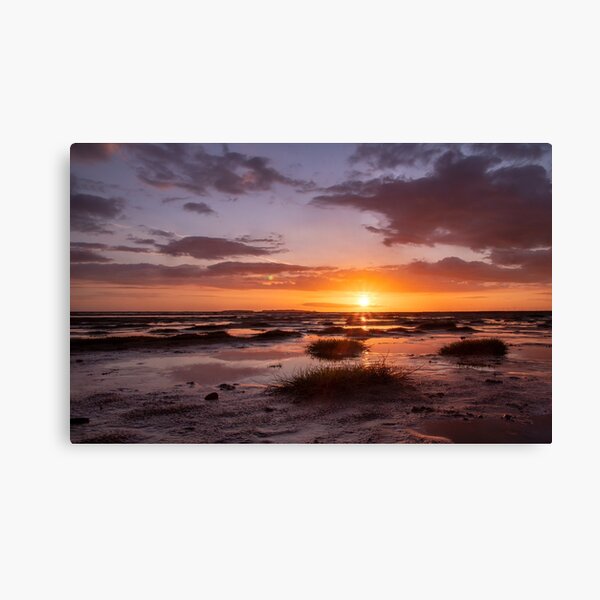 Sunset Hummocks on West Kirby Beach Canvas Print