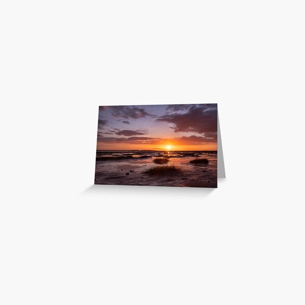 Sunset Hummocks on West Kirby Beach Greeting Card