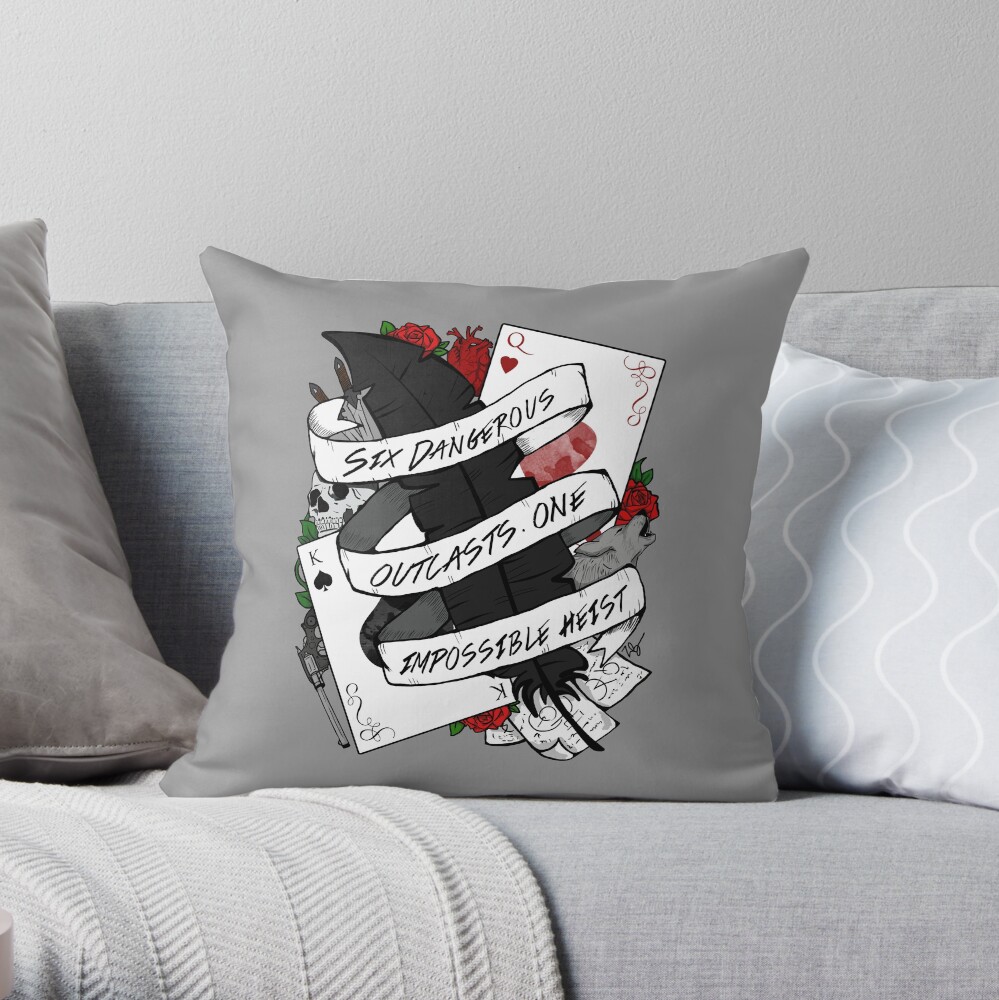 Six Dangerous Outcasts. One Impossible Heist | Six of Crows Throw Pillow