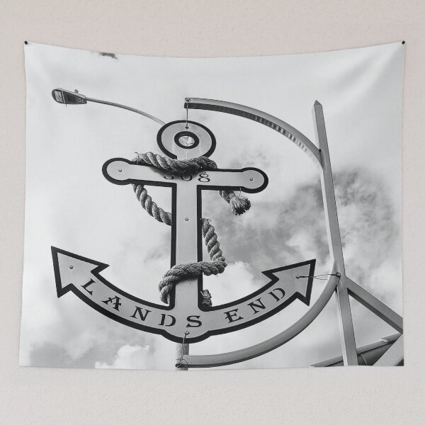 Item preview, Beach anchor black & white designed and sold by fujinoart.