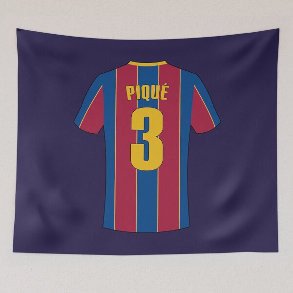 Item preview, Barcelona football jersey number 3 designed and sold by Justtrendytees.