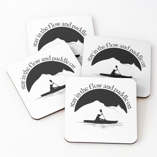 Item preview, Kayaking - Stay In The Flow And Paddle On - BW - 04 designed and sold by serenaking.