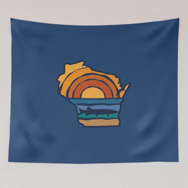 Item preview, Wisconsin Sunset Sunrise Musky Lurking designed and sold by gstrehlow2011.