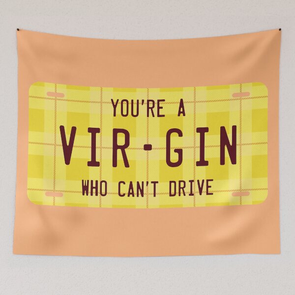 Item preview, Yellow Plaid, v2 Clueless Virgin Who Can't Drive, License Plate Original Design designed and sold by marina ralston.