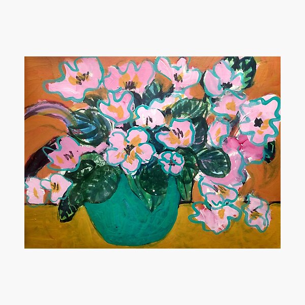African Violets in Pink Gaugin Photographic Print