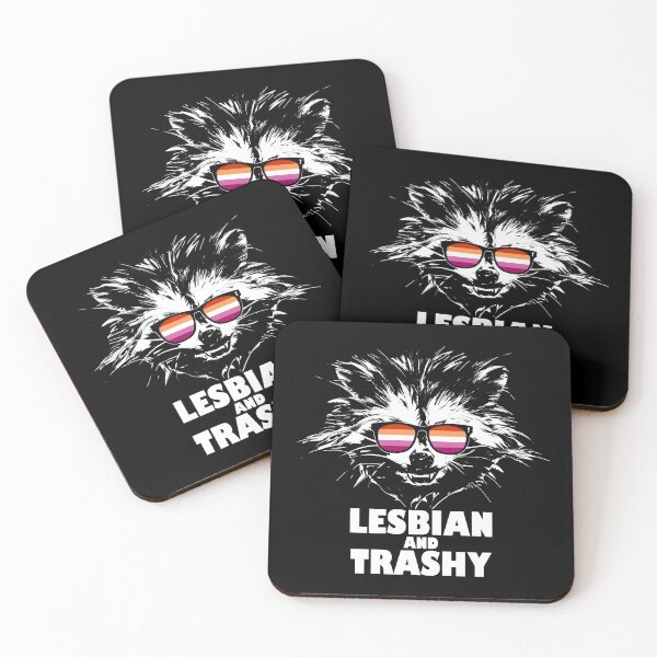 Item preview, Lesbian and Trashy Raccoon Sunglasses Lesbian Pride designed and sold by Patrick Hiller.