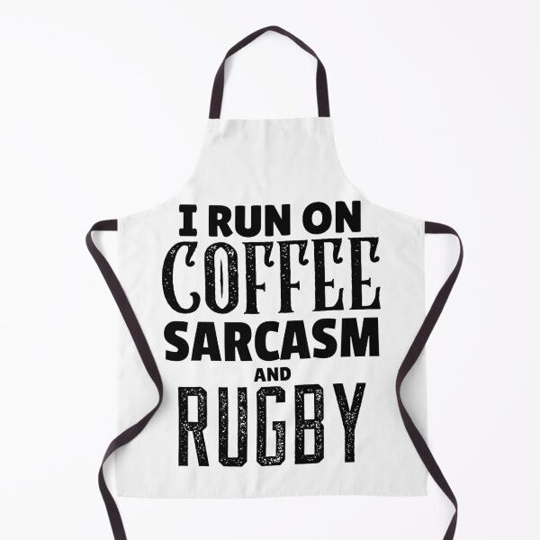 Item preview, I Run On Coffee Sarcasm And Rugby, Funny Rugby And Coffee Gift For Mum's, Dad's, Brother's, and Sister's designed and sold by BigJackTees.