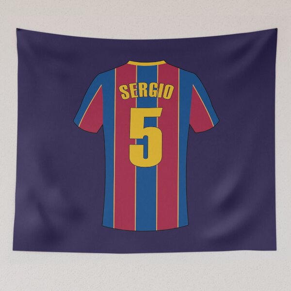 Item preview, Barcelona football jersey number 5 designed and sold by Justtrendytees.