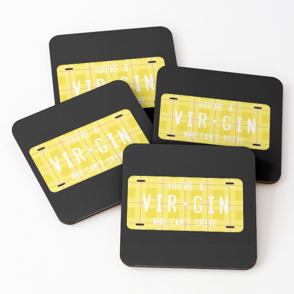Item preview, Yellow Plaid Clueless Virgin Who Can't Drive, License Plate designed and sold by marina ralston.