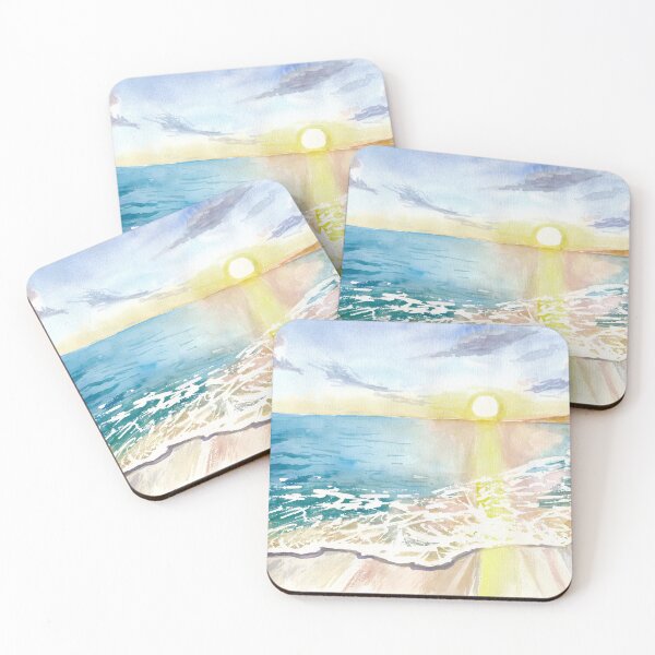 Item preview, Beach Sunset with Martinique View and Caribbean Waves  designed and sold by artshop77.