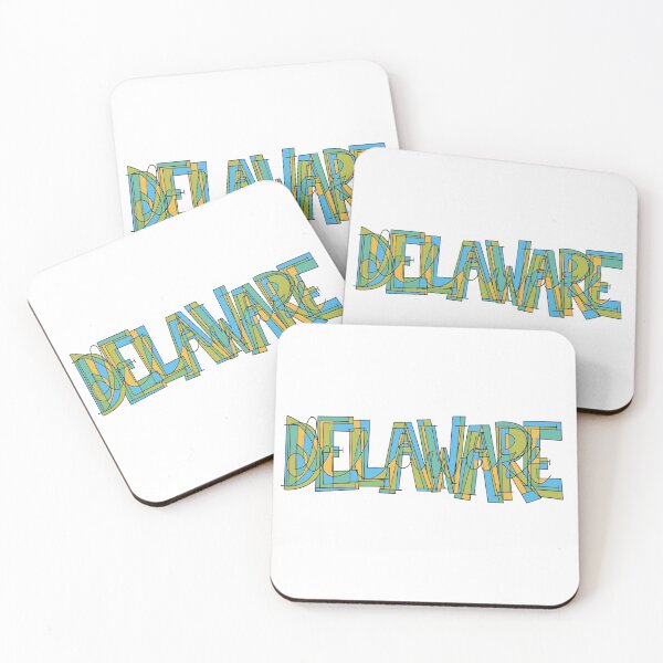 Item preview, Green, Blue, and Yellow Delaware Word Doodle designed and sold by klaireep.