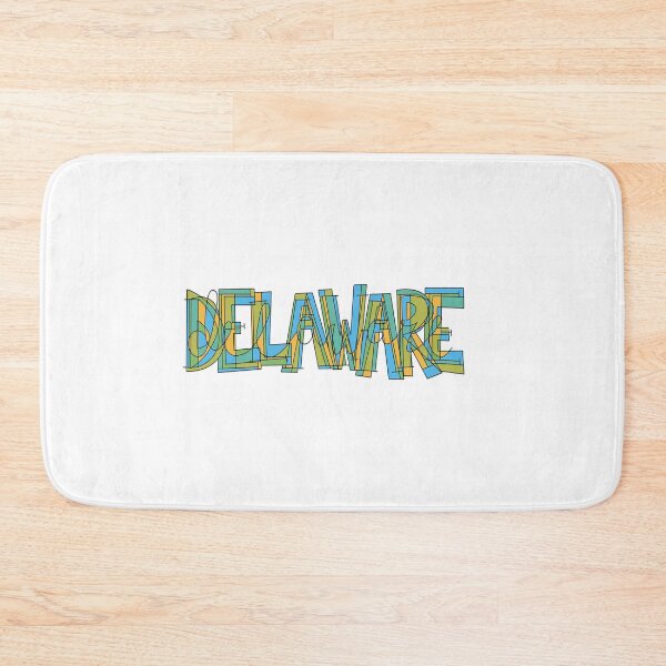 Item preview, Green, Blue, and Yellow Delaware Word Doodle designed and sold by klaireep.