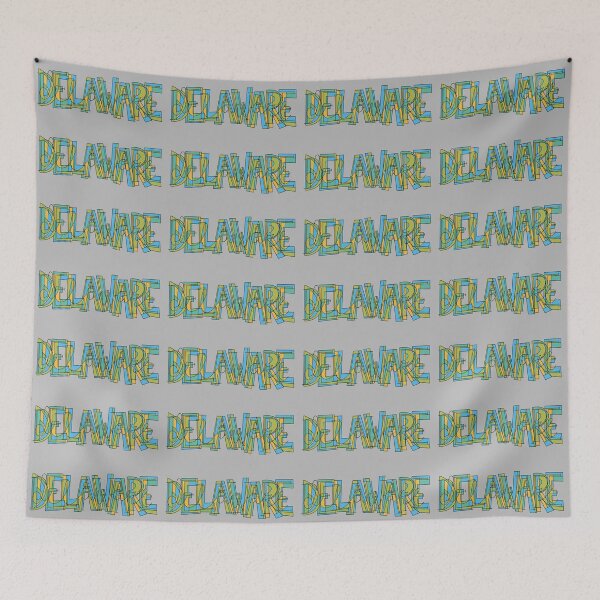 Item preview, Green, Blue, and Yellow Delaware Word Doodle designed and sold by klaireep.