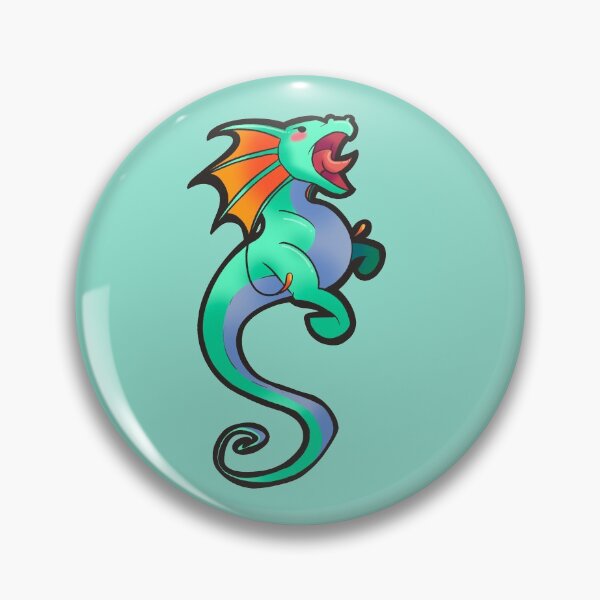 Item preview, cute little teal dragon designed and sold by Arty and Awkward.