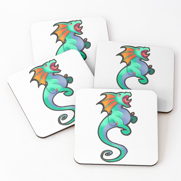 Item preview, cute little teal dragon designed and sold by Arty and Awkward.