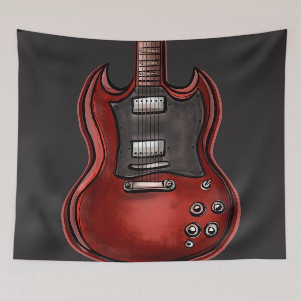 Item preview, red guitar designed and sold by helinton.