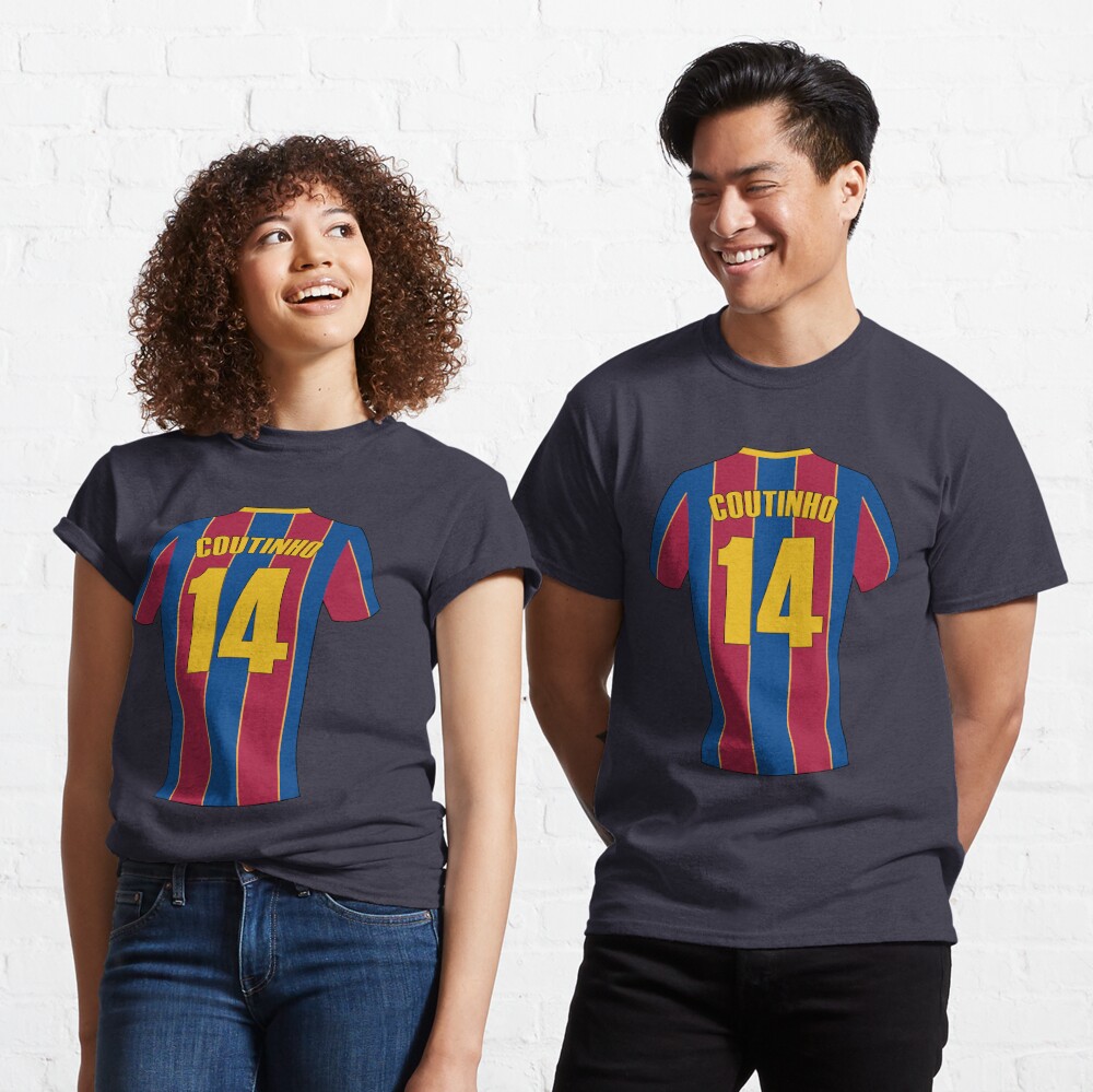 Barcelona football jersey number 14 Sticker for Sale by Justtrendytees