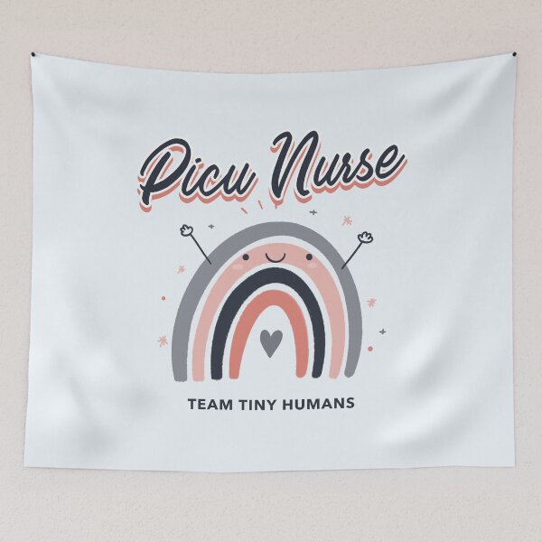 Item preview, Cute Rainbow Pediatric ICU Nurse Gift Picu Nurse Team Tiny Humans designed and sold by TamGustam.