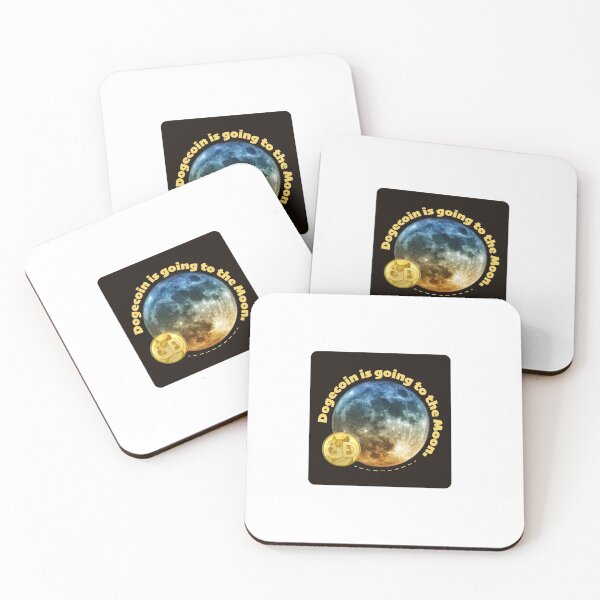 Item preview, Dogecoin, moon, Elon musk  designed and sold by FEEL GOOD CLUB DESIGNS.