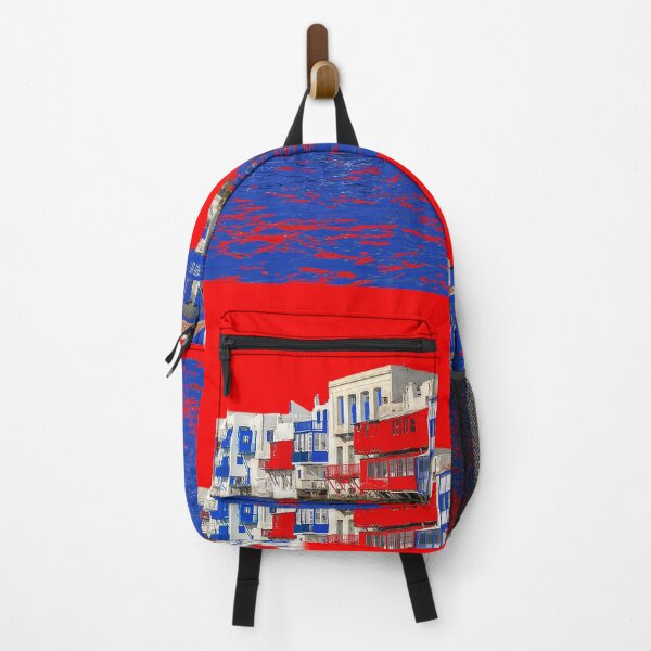 Item preview, Red and blue Little Venice Mykonos designed and sold by angelisart.