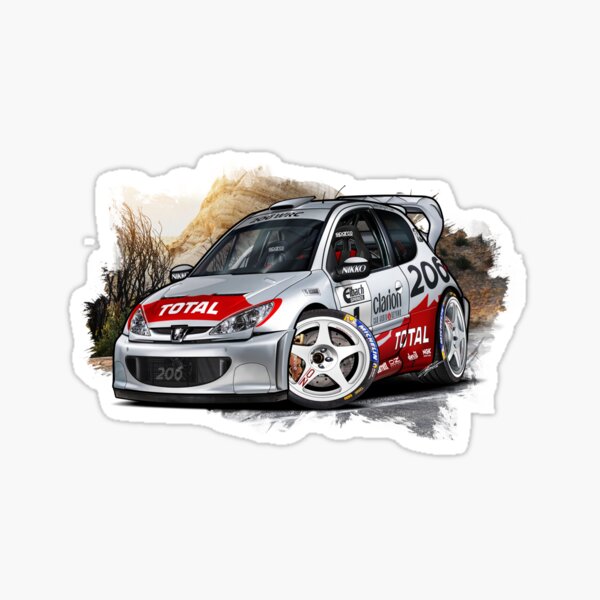 2001 Peugeot 206 WRC Evo Sticker