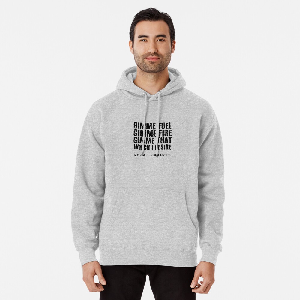 "Fuel Metallica Funny Joke Humor Pun" Pullover Hoodie by Sid3walkArt