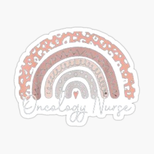 Oncology Nurse Rainbow t-shirt Sticker