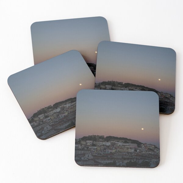Item preview, Moon rise over Lisbon's old town designed and sold by Martin Langer.