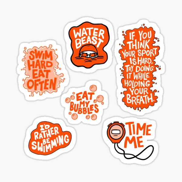 Artikel-Vorschau von Schwimm-Grafikpaket Orange, designt und verkauft von DavidAlan.