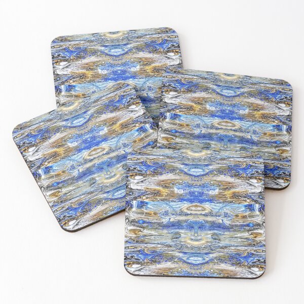 Item preview, Blue and Gold Abstract designed and sold by Karen Simon.