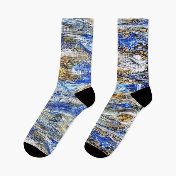 Item preview, Blue and Gold Abstract designed and sold by Karen Simon.