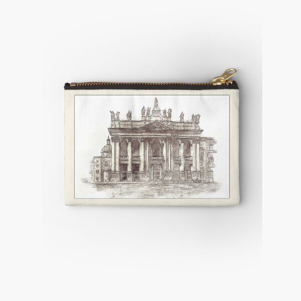 Item preview, Basilica of San Giovanni in Laterano - Rome, Italy - Sketch and Wash Style designed and sold by Retro Art Factory.