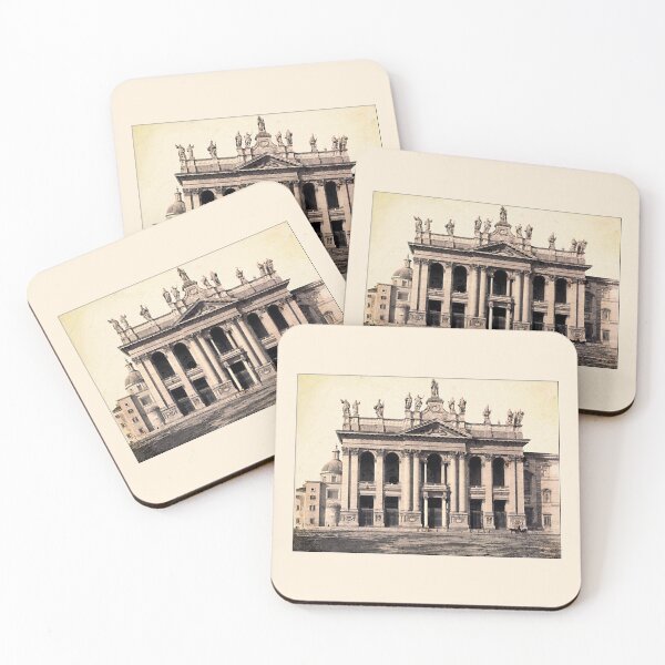 Item preview, Basilica of San Giovanni in Laterano - Rome, Italy - Distressed Retro Sepia designed and sold by Retro Art Factory.