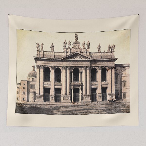 Item preview, Basilica of San Giovanni in Laterano - Rome, Italy - Distressed Retro Sepia designed and sold by Retro Art Factory.