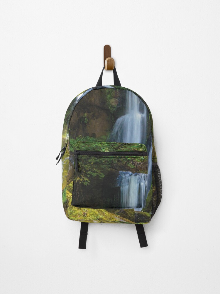 Thumbnail 1 of 3, Backpack, Waterfall Over Rocks designed and sold by BtheLight.