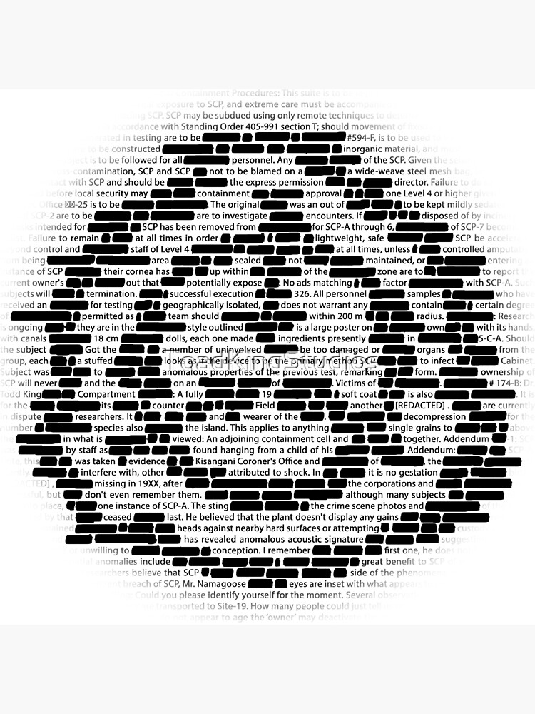 SCP Foundation Logo, repeating of course Poster for Sale by  ToadKingStudios