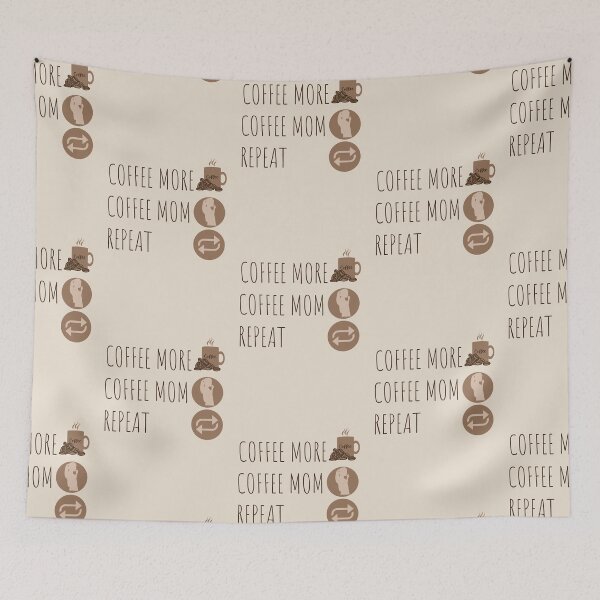 Item preview, Coffee more, coffee mom, repeat design for coffee lovers designed and sold by DesignsVault.
