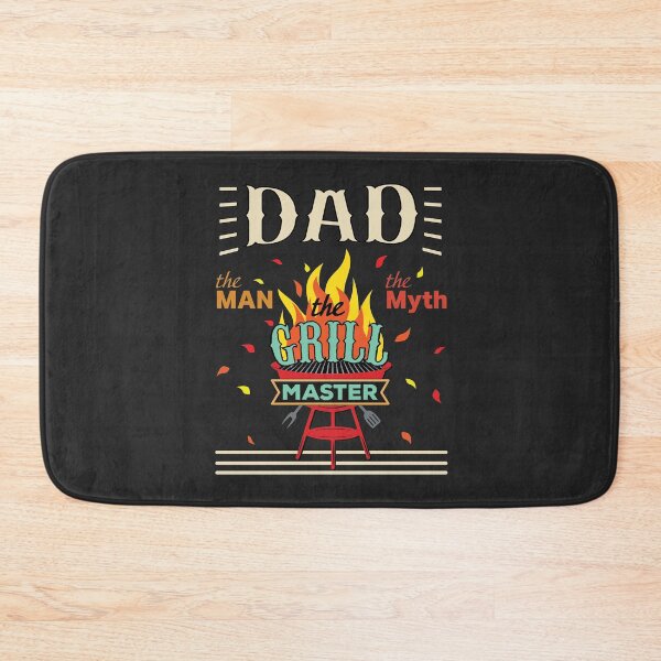 Item preview, Dad the Man the Myth the Grill Master - funny summer quotes designed and sold by DebbisPalette.