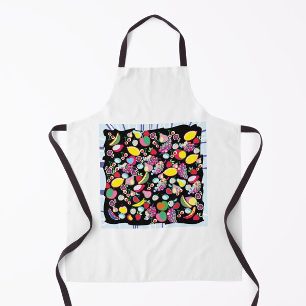 Item preview, decorative bright fruits, doodle, on a black background designed and sold by sonaadalian.