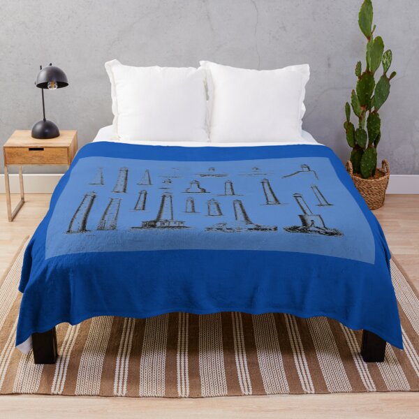 Item preview, Lighthouse drawing vintage blue designed and sold by MiloHarris.