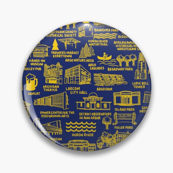 Item preview, Ann Arbor Map  designed and sold by fiberandgloss.